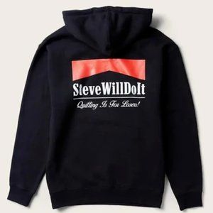 SteveWillDoIt Smokes Black Hoodie Nelk Funny Smoking Joke NEW
